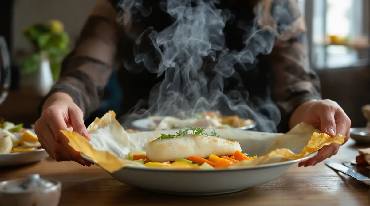 Cabillaud en papillote aux légumes de saison : fondant, parfumé et léger, prêt en 12 minutes Cabillaud en papillote aux légumes de saison : fondant, parfumé et léger, prêt en 12 minutes