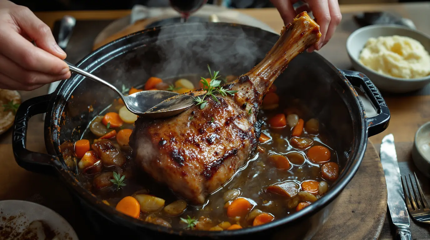 Le gigot à la cuillère d’Alain Ducasse : la recette simplissime du chef pour une viande ultra fondante Le gigot à la cuillère d’Alain Ducasse : la recette simplissime du chef pour une viande ultra fondante