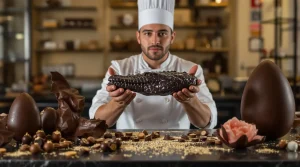 À Pâques, des chefs donnent forme à des chocolats en toques, pivoines, crocodiles et dés à coudre